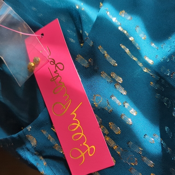 NWT Lilly Pulitzer silk Sienne top, size 00 - Picture 4 of 12